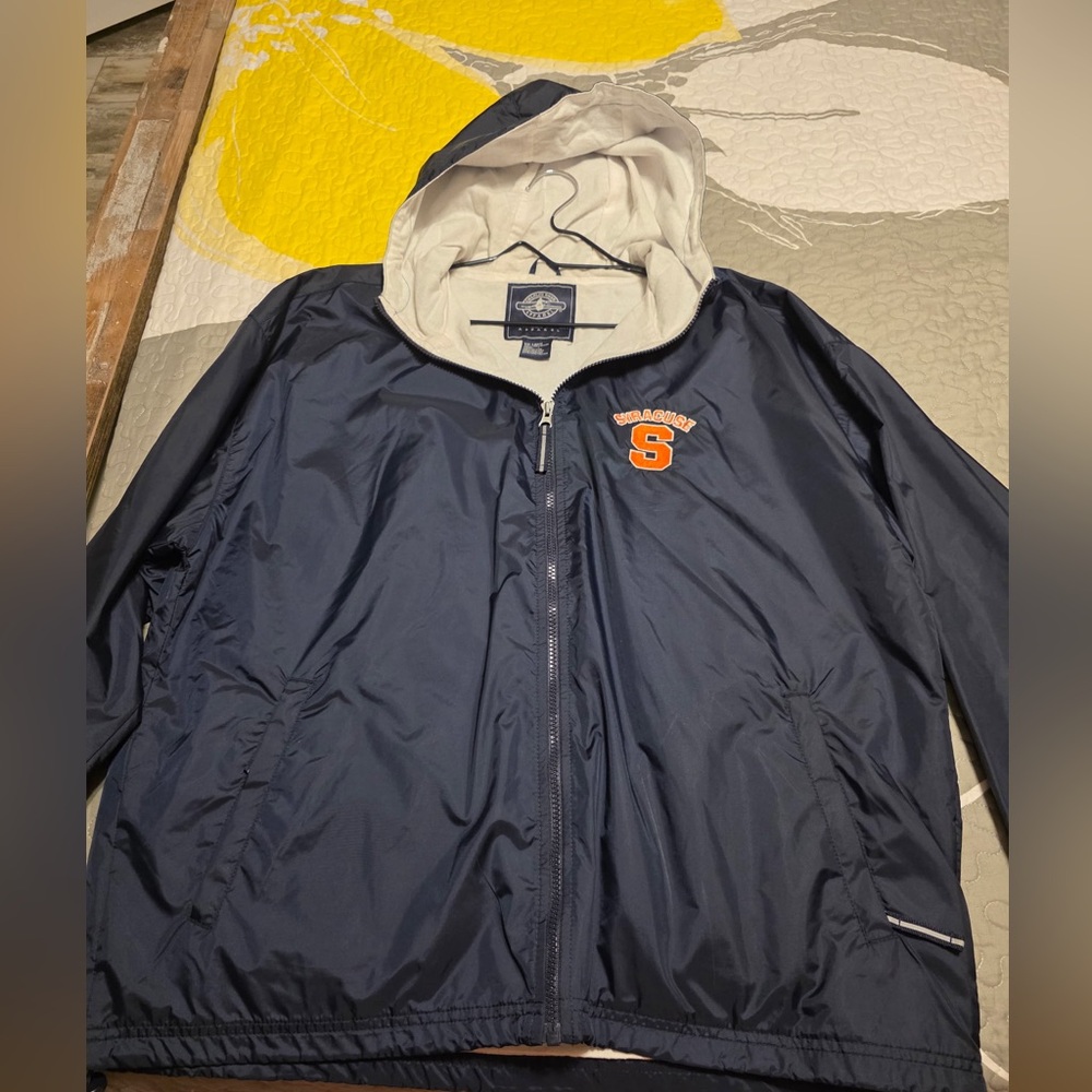 SU. Syracuse University Charles River Apparel Na vy Windbreaker with Orange Logo